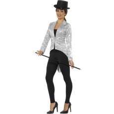 Sequin Silver Tailcoat Ladies Jacket Sequin Silver Tailcoat Ladies Jacket