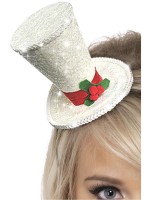White Mini Top Hat for Adult