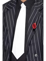White Gangster Tie for Adult