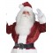 Santa Christmas Claus Crimson Plush Adult Costume