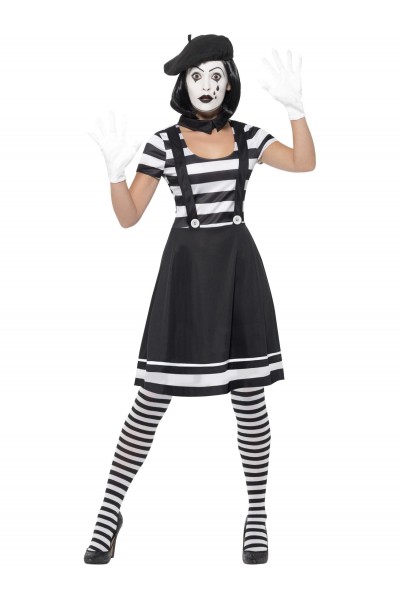 Lady Mime Artist Adult Costume