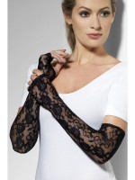 Fingerless Lace Gloves, Adult Mardi Gras