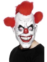 Scary Clown 3/4 Mask With Hair for Adult