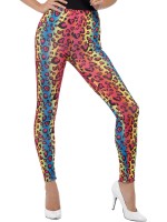 Leopard Print Leggings, Neon for Adult