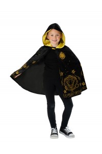 Hogwarts Black & Gold Hooded Child Robe Harry Potter