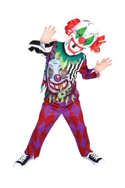 Scary Clown Circus Lenticular Child Costume
