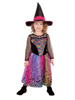 Rainbow Colour Magic Witch Deluxe Child Costume