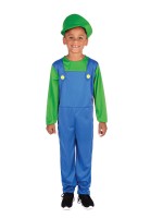 Green Plumber Boy Child Costume Careers