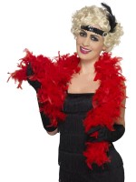 Red Feather Boa for Adult