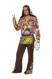 Psychedelic Hippie Man Adult Costume