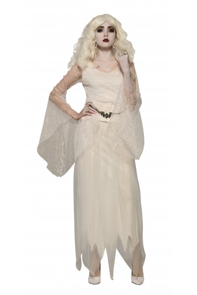 Witch Top With Belt White Adult