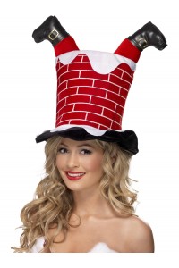 Santa Stuck In Chimney Hat for Adult