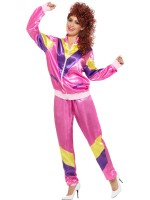 80s Height Of Fashion Women's Pink Shell Suit