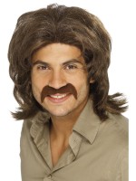 70s Brown Retro Wig for Adult