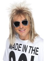 80s Blonde Mullet Wig for Adult