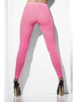 Footless Tights - Neon Pink, Adult 1980s
