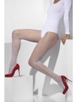 White Fishnet Tights for Adult