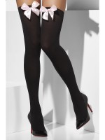 Black Thigh Highs With Pink Bows for Adult