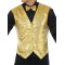 Gold Sequin Waistcoat for Adult