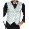 Silver Sequin Waistcoat for Adult