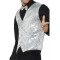 Silver Sequin Waistcoat for Adult