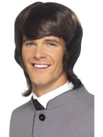 60s Male Mod Wig Brown, Adult