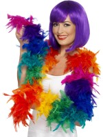 Rainbow Feather Boa for Adult