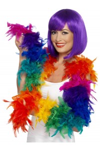 Rainbow Feather Boa for Adult
