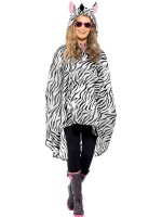Zebra Party Poncho, Adult