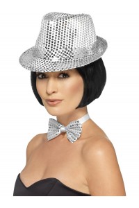 Sequin Silver Hat for Adult