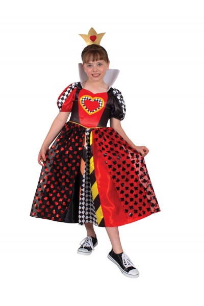 Queen Of Hearts Deluxe Child Costume Alice In Wonderland