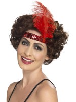 Flapper Red Headband for Adult