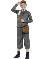 World War 2 Evacuee Boy Grey Child Costume