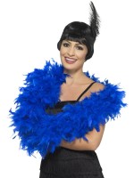 Blue Deluxe Feather Boa, Adult