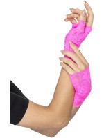 80s Fingerless Lace Gloves, Adult