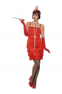 Flapper Red Dress Adult Costume