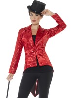 Sequin Red Tailcoat Ladies Jacket