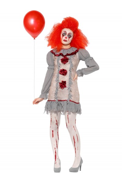 Grey Clown Lady Costume