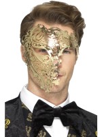 Filigree Phantom Metal Deluxe Mask for Adult