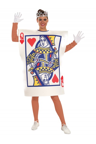 Queen Of Hearts Playing Card Adult Costume Alice In Wonderland