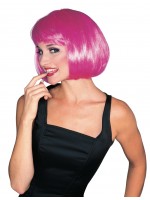 Supermodel Hot Pink Wig for Adult Celebrities