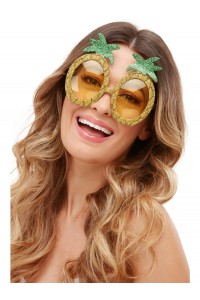 Tropical Pineapple Glitter Glasses for Adult
