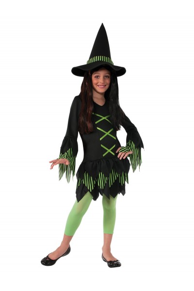 Lime Witch Child Costume