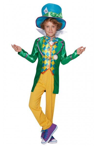 Mad Hatter Alice In Wonderland Boys Large Polybag Deluxe Tween Costume