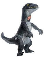Velociraptor Blue Inflatable Child Costume With Sound