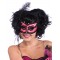 Burlesque Pink/Black Half Mask Mardi Gras - Accessory