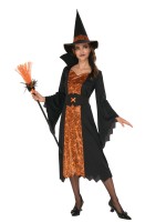 Orange & Black Witch Adult Costume