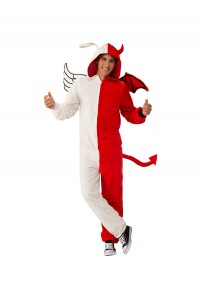 Angel Or Demon Furry Onesie Adult Costume