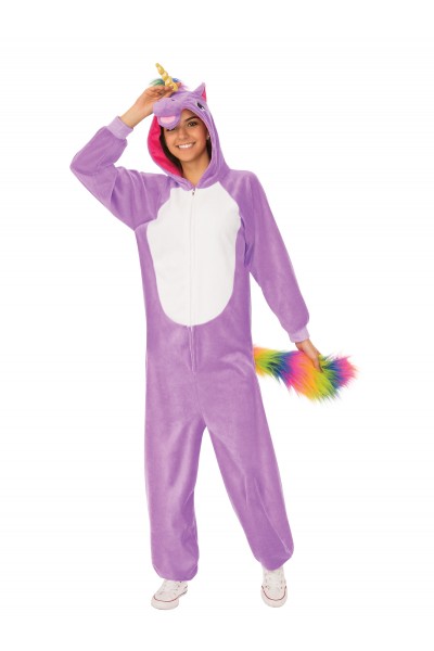 Purple Unicorn Hooded Onesie Costume Mythical