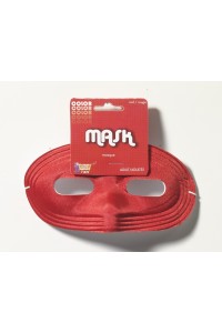 Red Satin Domino Mask for Adult - Accessory